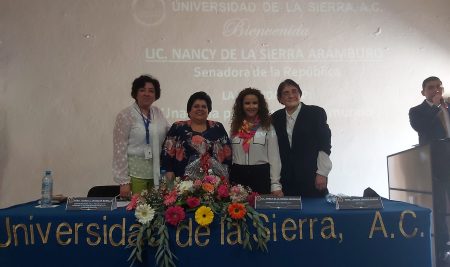 Senadora Nancy de la Sierra Arámburo con la disertación de la conferencia “La Agenda 2030: Una Guia para repensar el mundo”